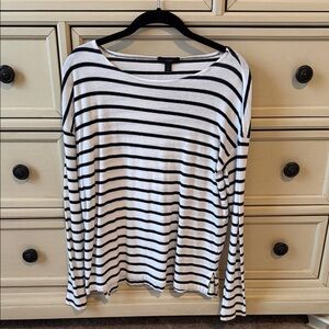 J. Crew Navy & White Striped Top